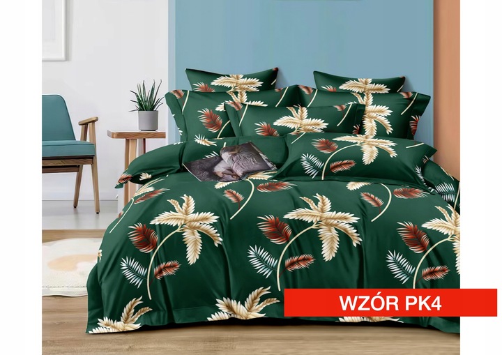 POŚCIEL ANTYALERGICZNA SATYNOWA 220x200 i 2x 70x80 KOMPLET 3 CZĘŚCI WZORY