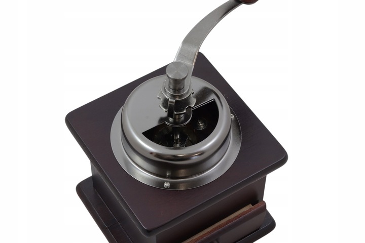 MŁYNEK RĘCZNY KLASYCZNY DO KAWY PRZYPRAW PIEPRZU RETRO Z SZUFLADĄ REGULACJA