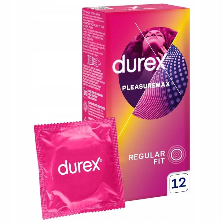 Prezerwatywy Durex PLEASUREMAX 12 z prążkami wypustkami