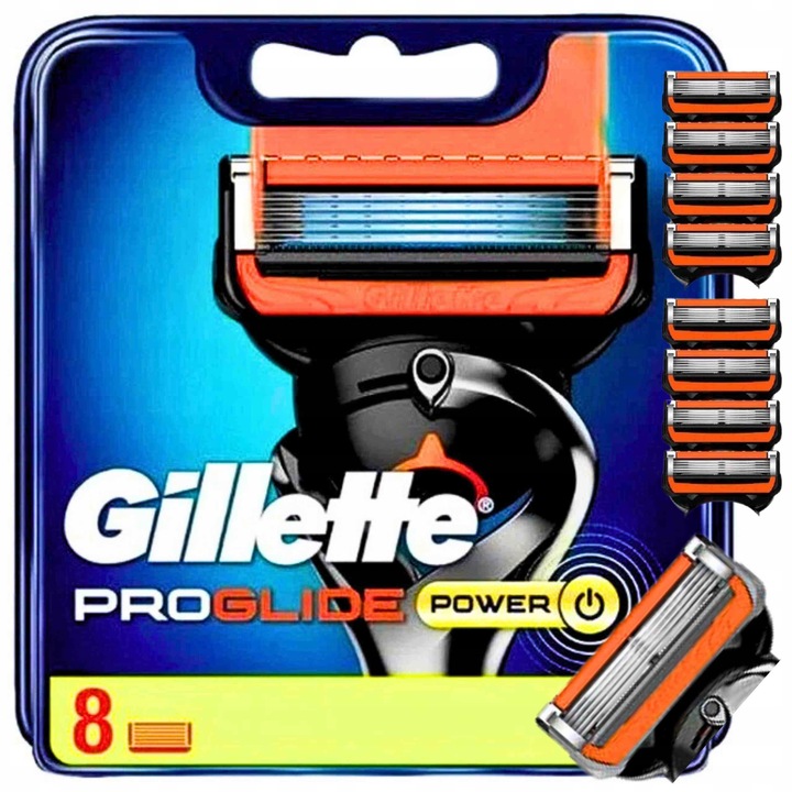 Gillette Fusion 5 Proglide Power wkłady ostrza nożyki do maszynki x 8