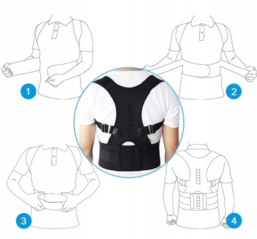 PAJĄCZEK NA PLECY KOREKTOR WAD POSTAWY KRĘGOSŁUPA ORTOPEDYCZNY MAG