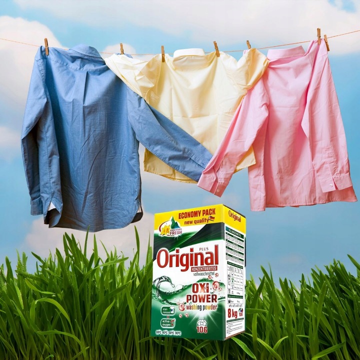 NIEMIECKI PROSZEK DO PRANIA TKANIN UNIWERSALNY 8 KG 106 PRAŃ UNIWERSAL