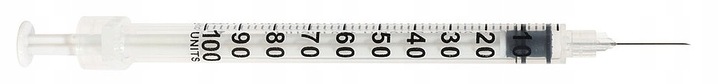 Strzykawki insulinowe insulinówki Teqler U-100 z igłą 1 ml – 100 szt.
