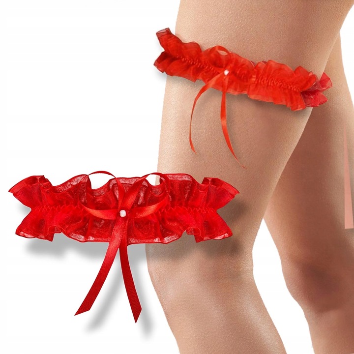 JULIMEX podwiązka MONACO RED PW 03 czerwone STUDNIÓWKA