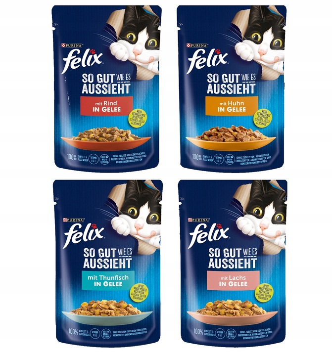 Felix Fantastic Karma dla kotów w galaretce 10,2 kg (120 x 85 g)