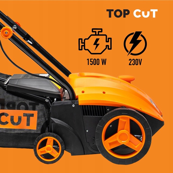 AERATOR WERTYKULATOR ELEKTRYCZNY DO TRAWY 1500W 32CM -12 MM +4 MM KOSZ