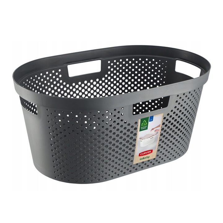 Kosz na Pranie do Magla Ciemny Szary 40L Infinity Curver