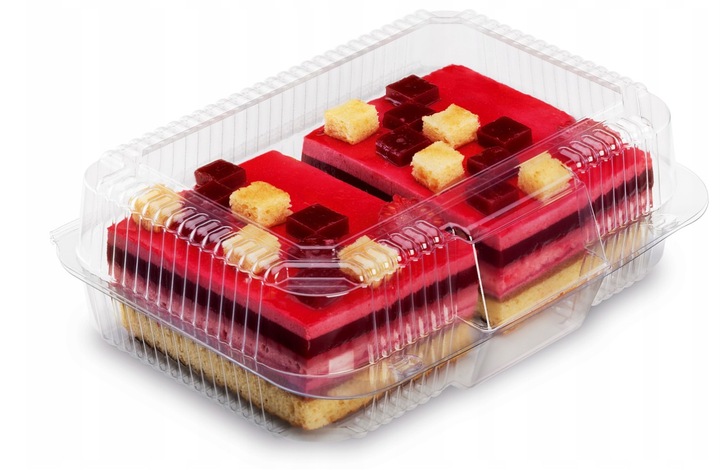 50x Pudełka cukiernicze 1,75 L pojemniki plastikowe na Ciasto Tort