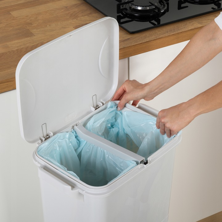 Kosz do Segregacji Śmieci Odpadów Domowy Kubeł na Śmieci do Kuchni Kółka