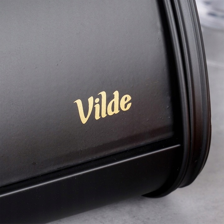 Mały CHLEBAK czarny metalowy pojemnik kuchenny na pieczywo chleb bułki