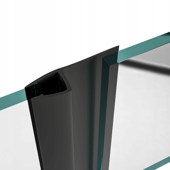 2M CZARNA USZCZELKA PIONOWA DO PARAWANU KABINY PRYSZNICOWEJ PARAWANU 6-8 MM