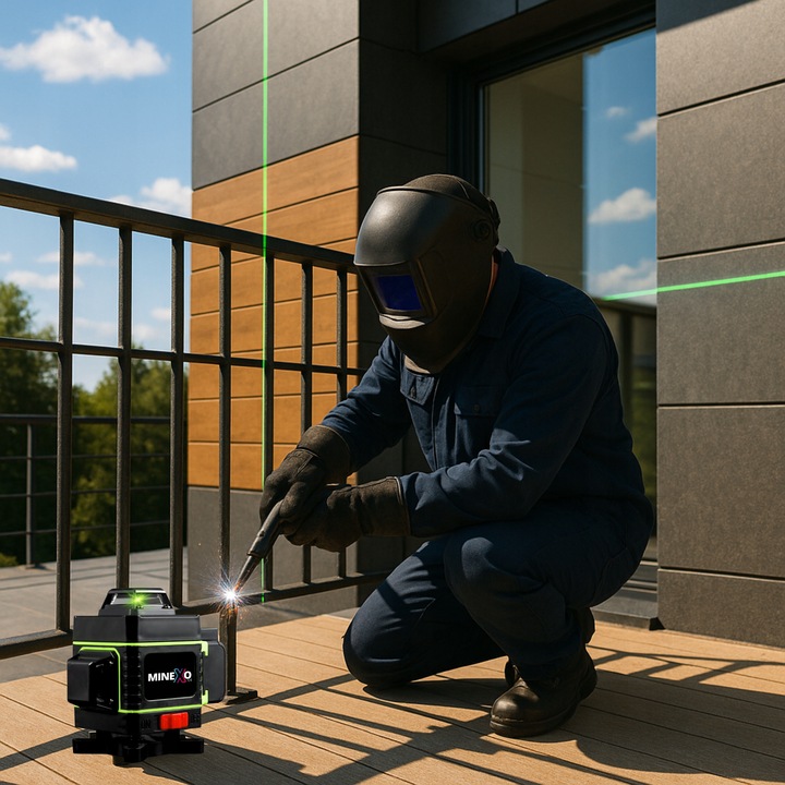 POZIOMNICA LASEROWA POZIOMICA 4D 16 LINII KRZYŻOWA 360 LASER ZESTAW