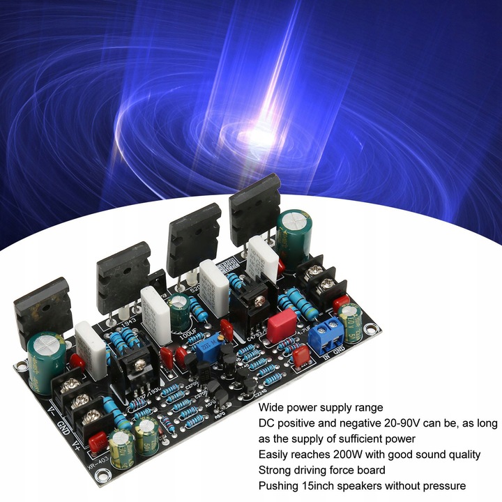 PŁYTKA WZMACNIACZA MOCY MONO 200W O DUŻEJ MOCY A970 C2240 20-90 V