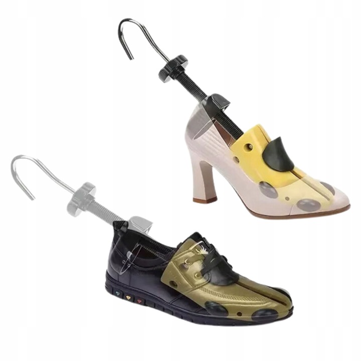 2x Regulowane prawidła do rozciągania butów obuwia 40-47 z nakładkami Para