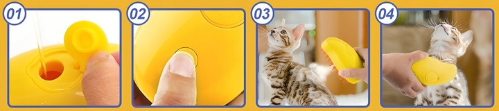 SZCZOTKA PAROWA DLA KOTA PSA ZWIERZĄT MASAŻER GRZEBIEŃ ELEKTRYCZNY SIERŚĆ