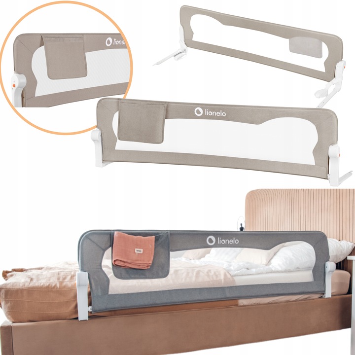 Barierka do łóżka BRAMKA OCHRONNA BLOKADA zabezpieczenie 150cm Lionelo