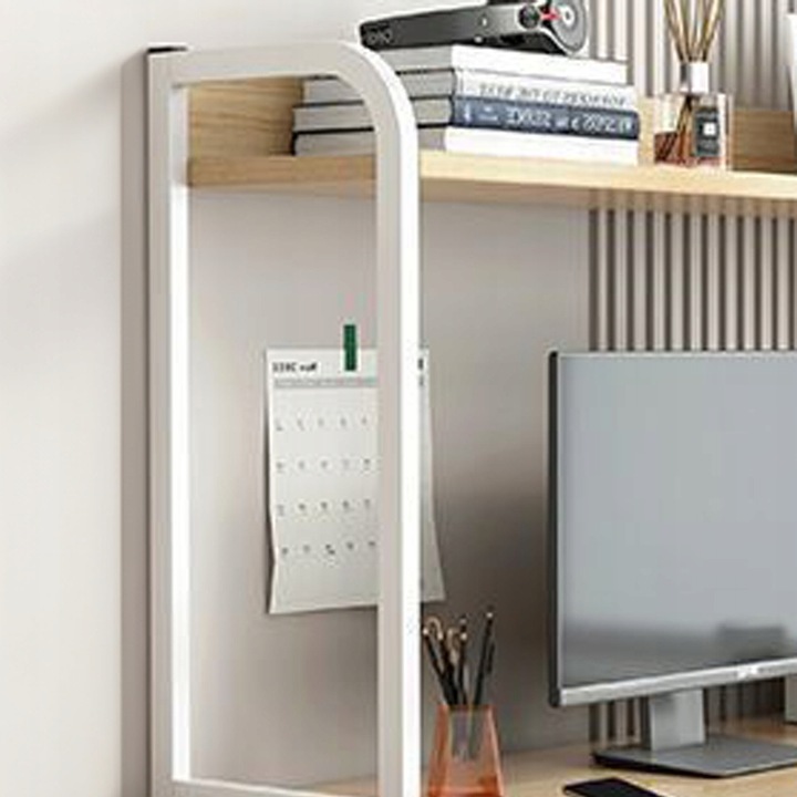 BIURKO KOMPUTEROWE JASNY DĄB LAPTOP STOLIK GAMINGOWE NOWOCZESNE LOFT