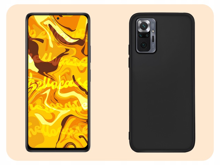 Etui do Xiaomi Redmi Note 10 Pro / Redmi Note 10 Pro Max (Czarne) + SZKŁO