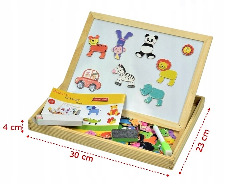 EDUKACYJNA DUŻA TABLICA MAGNETYCZNA KREDOWA