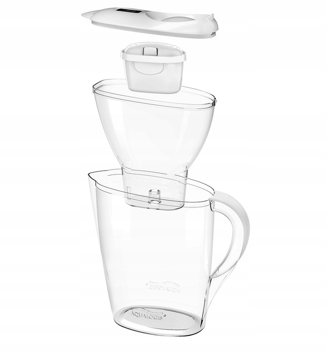 Dzbanek filtrujący Aqualogis Harmony biały + 12 wkładów PURE+ do
