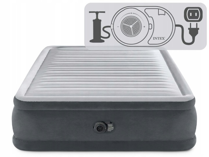 Materac Dmuchany Dwuosobowy Łóżko z Pompką 230V Intex 64414ND MODEL 2024
