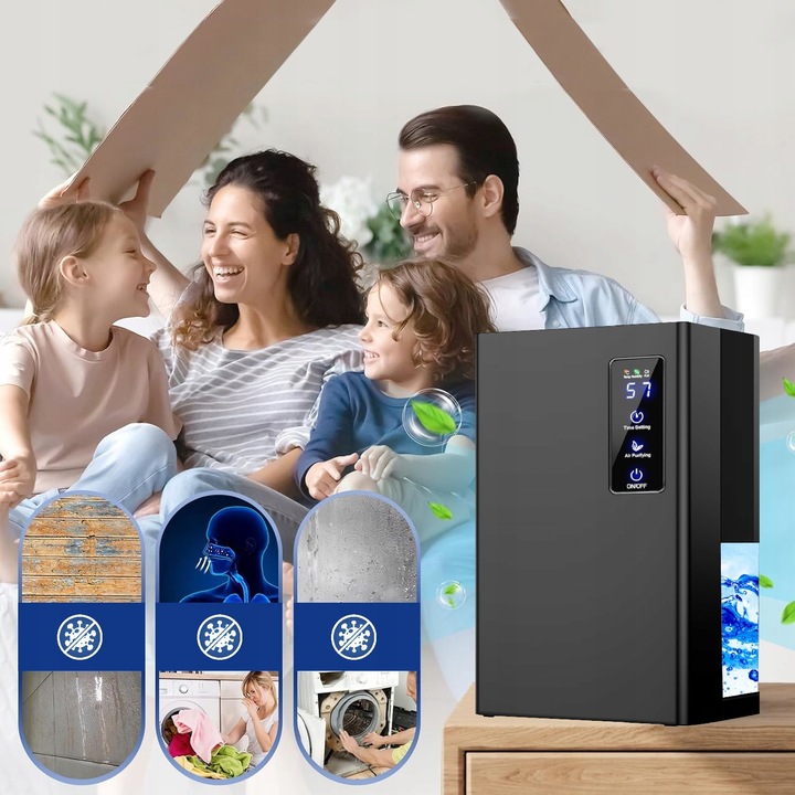 Osuszacz powietrza ULTRA WYDAJNY AUTOMATYCZNY DOMOWY pochłaniacz