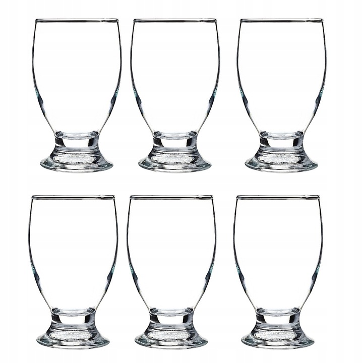 Zestaw szklanek CAPRI 300ml komplet 6 sztuk na wodę napoje desery