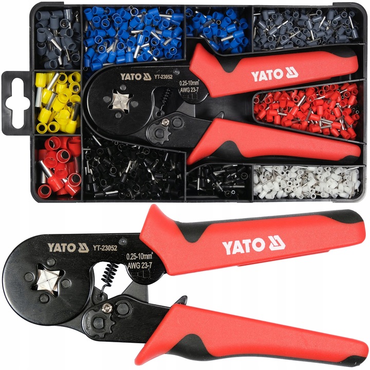 ZACISKARKA DO KONEKTORÓW KOŃCÓWEK + 1200 TULEJEK