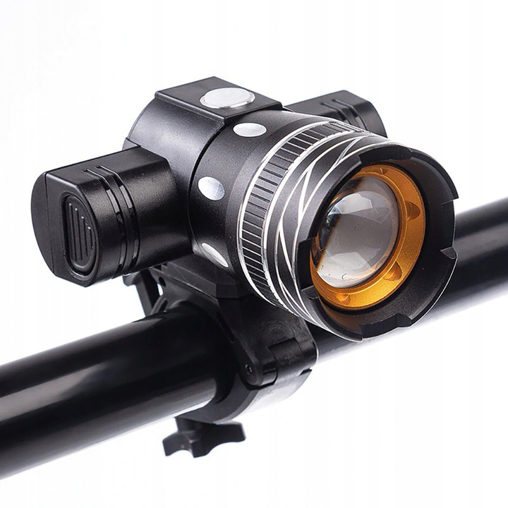 MOCNA LAMPKA ROWEROWA LED XML-T6 CREE USB ZOOM