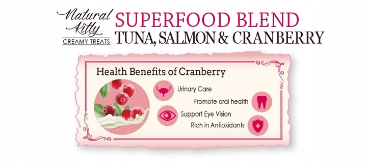 Natural Kitty Premium Tuńczyk, łosoś & żurawina x 6