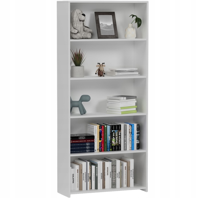 REGAŁ 80CM PÓŁKA SZAFKA KSIĄŻKI SEGREGATORY BIAŁY