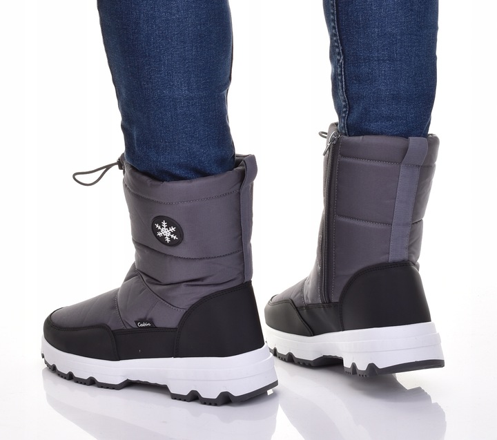 WYSOKIE ŚNIEGOWCE MĘSKIE KLASYCZNE OCIEPLANE BUTY ZIMOWE SOLIDNE