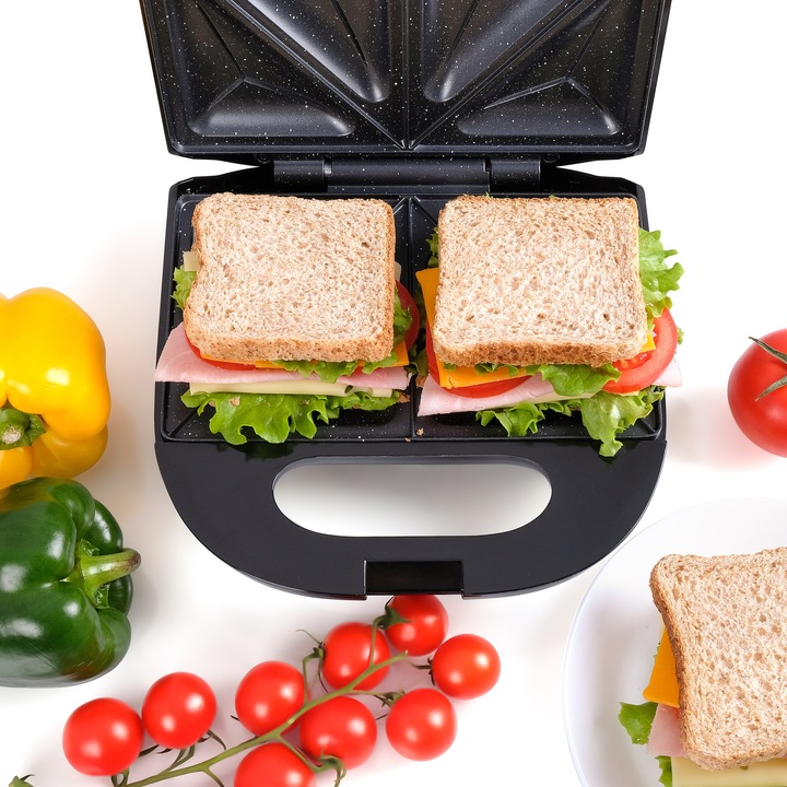 OPIEKACZ KANAPEK TOSTÓW SANDWICH ELDOM CERAMICZNY Z POWŁOKĄ GRANITOWĄ