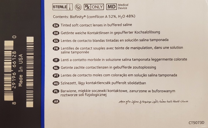 Soczewki Biofinity 3 szt. moc -1,75 BC 8,6