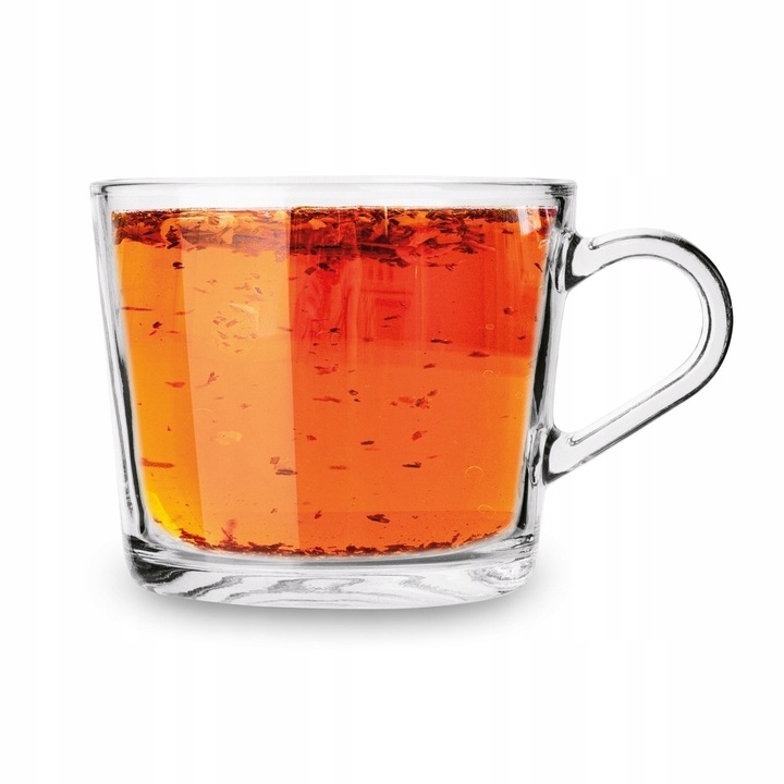 Zestaw KUBKI Szklane SZKLANKI do KAWY i HERBATY z UCHEM Tadar Sue 6x450 ml