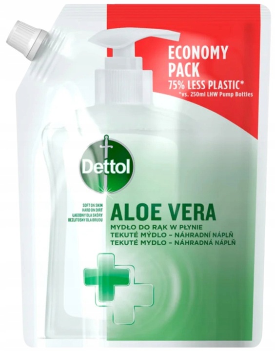 DETTOL mydło w płynie do rąk Zestaw 3x 500 ml z Aloesem