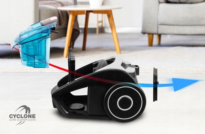 Odkurzacz BEZWORKOWY cyklonowy domowy HEPA Ideal 700W Mały Mocny Lekki 1,5L