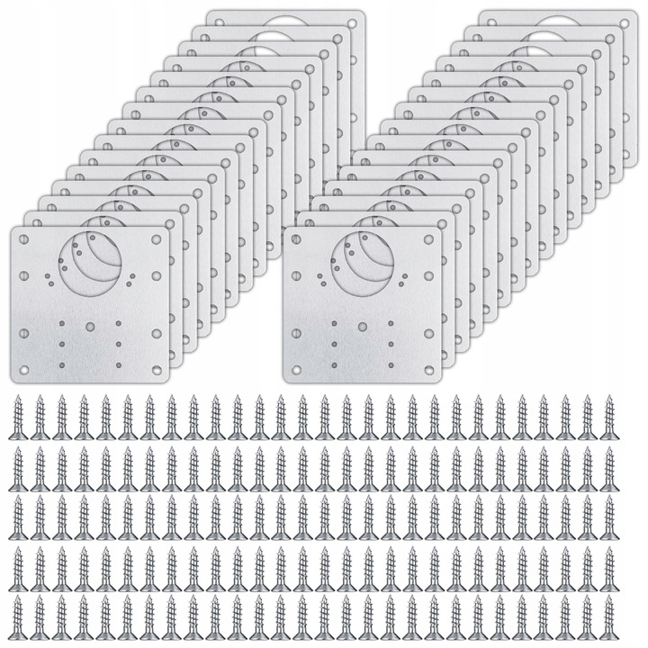 30x PŁYTKA DO NAPRAWY WYRWANYCH ZAWIASÓW MEBLOWYCH SZAFEK ZESTAW