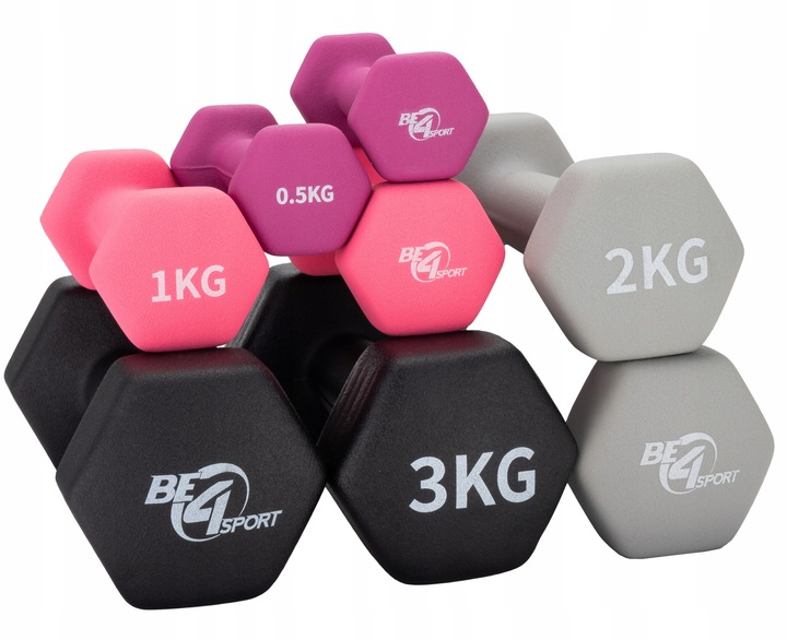 Zestaw Hantli Ciężarki Hantle Neoprenowe Żeliwne do Ćwiczeń 2x 2kg PREZENT