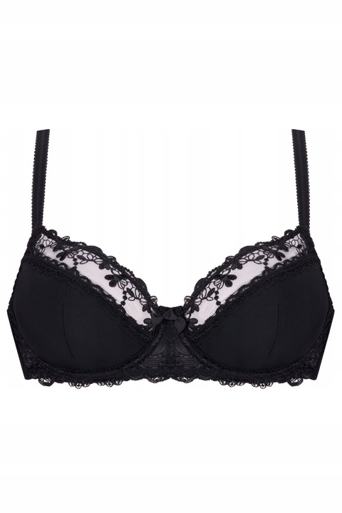 AVA stanik biustonosz półusztywniany wygodny AV-1030 SEMI-SOFT czarny 85G