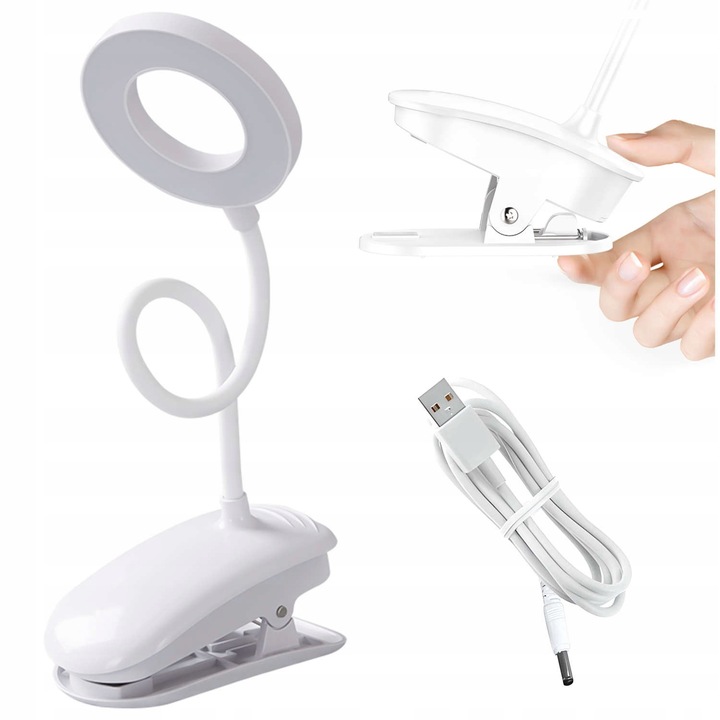 LAMPKA LED RING BIURKOWA KOSMETYCZNA KLIPSEM KLIPS