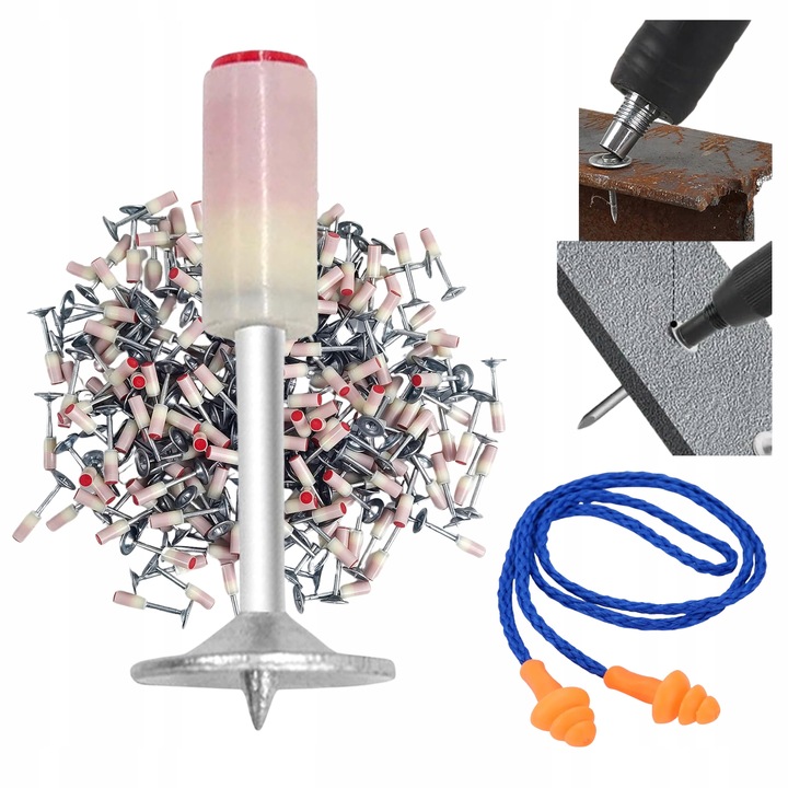100x Gwoździe do pistoletu do betonu metalu drewna gwoździarki +
