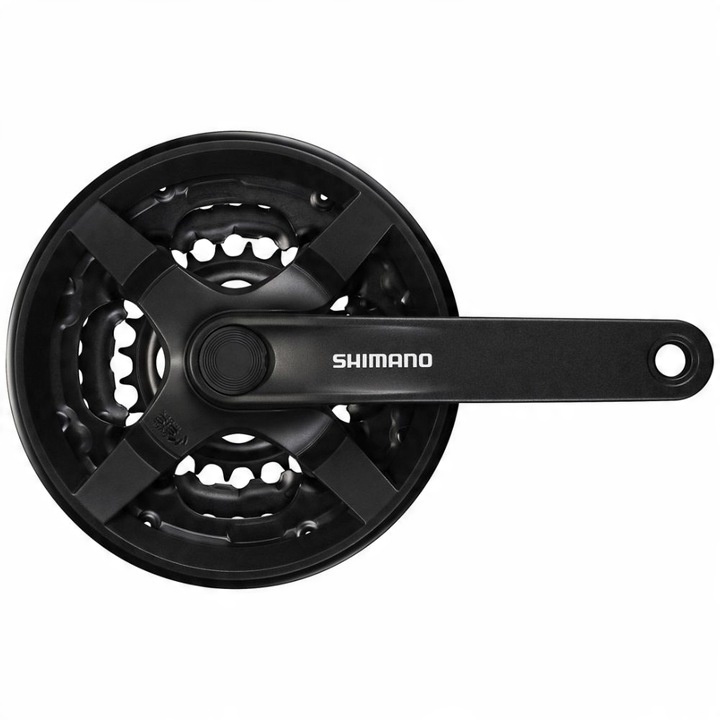 Korba rowerowa mechanizm korbowy SHIMANO FC-TY301 48x38x28 170 z osłoną