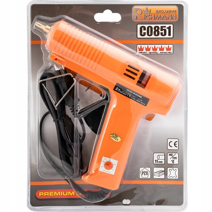 PISTOLET DO KLEJU NA GORĄCO 150W Z REGULACJĄ TEMPERATUR 5 STOPNIOWY