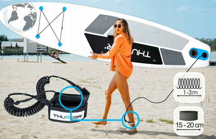 Stabilna DESKA SUP 320CM nadmuchiwana BEZPIECZNA zestaw + krzesełko