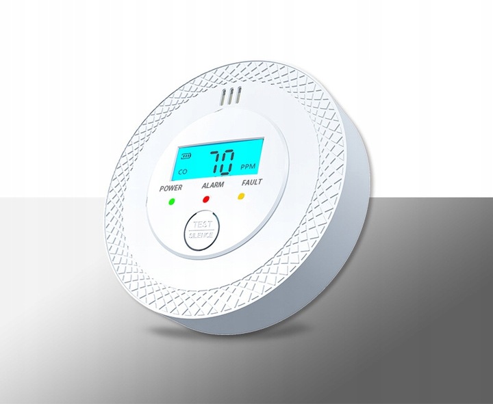 CZUJNIK CZADU GAZU WYKRYWACZ DETEKTOR TLENKU WĘGLA BEZPRZEWODOWY LCD ALARM