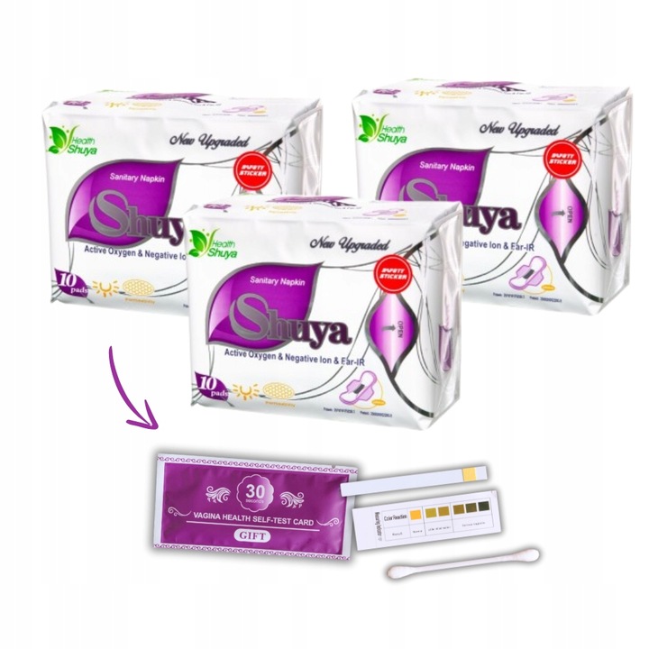 Podpaski Shuya Health dzienne bawełniane 10 sztuk ZESTAW 3 opakowań