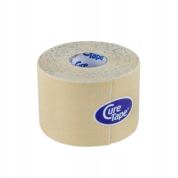 Taśma tape tejpy do kinesiotapingu CureTape 5cmx5m beżowy do twarzy