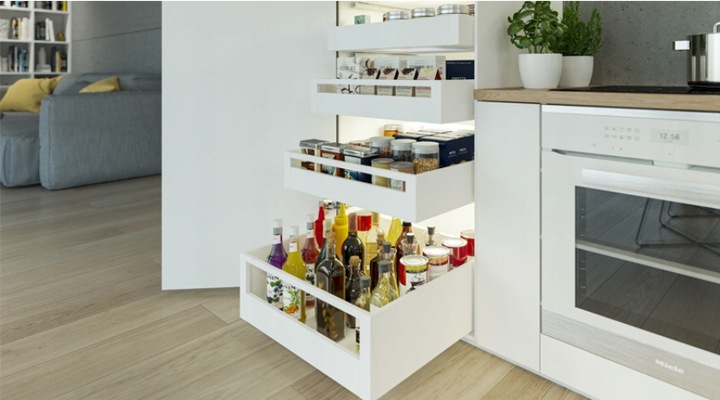 SZUFLADA GTV AXIS PRO 600D1 B. WYSOKA L600 H199 BIAŁA CICHY DOMYK