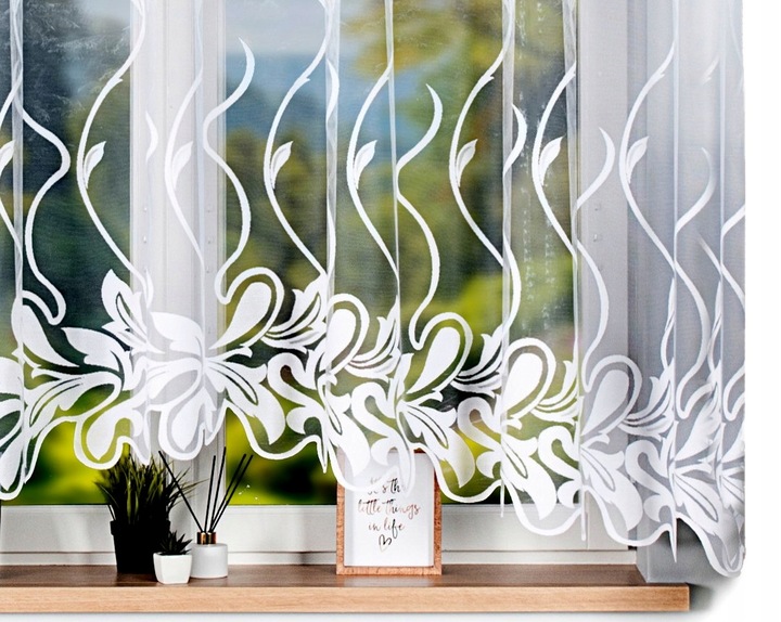 Firana żakardowa ALINA rozm. 320x160cm (gotowa) z łukiem